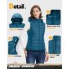 imageOutdoor Ventures Womens Lightweight Packable Hooded Puffer Vest Outerwear Zip Up Warm Sleeveless Winter Jacket Quilted CoatModern Blue