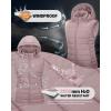 imageOutdoor Ventures Womens Lightweight Packable Hooded Puffer Vest Outerwear Zip Up Warm Sleeveless Winter Jacket Quilted CoatPale Rosy