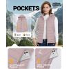 imageOutdoor Ventures Womens Lightweight Packable Hooded Puffer Vest Outerwear Zip Up Warm Sleeveless Winter Jacket Quilted CoatPale Rosy