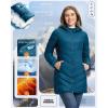 imageOutdoor Ventures Womens Long Hooded Lightweight Puffer Coat Quilted Insulated Winter JacketModern Blue