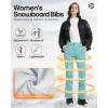 imageOutdoor Ventures Womens Ski Snow Bib Pants Warm Insulated Waterproof Snowboard Softshell Pants with Detachable BibBlue