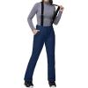 imageOutdoor Ventures Womens Ski Snow Bib Pants Warm Insulated Waterproof Snowboard Softshell Pants with Detachable BibNavy Blue