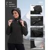 imageOutdoor Ventures Womens Softshell Jacket Waterproof Warm Fleece Lined Lightweight Windproof Hooded Insulated WindbreakerBlack