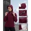 imageOutdoor Ventures Womens Softshell Jacket Waterproof Warm Fleece Lined Lightweight Windproof Hooded Insulated WindbreakerWine Red