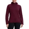 imageOutdoor Ventures Womens Softshell Jacket Waterproof Warm Fleece Lined Lightweight Windproof Hooded Insulated WindbreakerWine Red