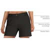 image:imageOutdoor Ventures Womens Hiking Shorts 5 Inch Golf Stretch Quick Dry CargoDark Black