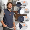 image:imageOutdoor Ventures Mens Winter Golf Vest Outerwear Lightweight Fleece LinedGrayish Blue