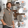 image:imageOutdoor Ventures Mens Winter Golf Vest Outerwear Lightweight Fleece LinedLight Brown