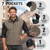 image:imageOutdoor Ventures Mens Winter Golf Vest Outerwear Lightweight Fleece LinedLight Brown