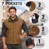 image:imageOutdoor Ventures Mens Winter Golf Vest Outerwear Lightweight Fleece LinedRubber Brown