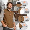 image:imageOutdoor Ventures Mens Winter Golf Vest Outerwear Lightweight Fleece LinedRubber Brown