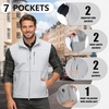 image:imageOutdoor Ventures Mens Winter Golf Vest Outerwear Lightweight Fleece LinedSilver Grey