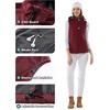 image:imageOutdoor Ventures Womens Hooded Lightweight Golf Running Vest OuterwearDark Red