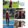 image:imageOutdoor Ventures Womens Hooded Lightweight Golf Running Vest OuterwearDark Red