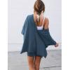 imageAiloqing 2 Piece Outfits for Women Summer Oversized V Neck T Shirt Biker Short Sets Hot Shot Reversible SetBlue