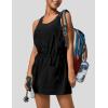 imageAiloqing Mini Athletic Dress for Women Summer 2 Piece Set Sleeveless Active Dress with Builtin ShortsBlack