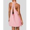 imageAiloqing Mini Athletic Dress for Women Summer 2 Piece Set Sleeveless Active Dress with Builtin ShortsPink