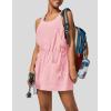 imageAiloqing Mini Athletic Dress for Women Summer 2 Piece Set Sleeveless Active Dress with Builtin ShortsPink