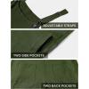 imageAiloqing Womens Cotton Linen Short Overalls Casual Summer Bib Shortalls Rompers with PocketsArmygreen