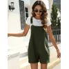 imageAiloqing Womens Cotton Linen Short Overalls Casual Summer Bib Shortalls Rompers with PocketsArmygreen