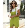 imageAiloqing Womens Cotton Linen Short Overalls Casual Summer Bib Shortalls Rompers with PocketsAvocado