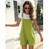 imageAiloqing Womens Cotton Linen Short Overalls Casual Summer Bib Shortalls Rompers with PocketsAvocado
