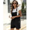 imageAiloqing Womens Cotton Linen Short Overalls Casual Summer Bib Shortalls Rompers with PocketsBlack