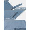 imageAiloqing Womens Cotton Linen Short Overalls Casual Summer Bib Shortalls Rompers with PocketsBlue