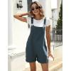 imageAiloqing Womens Cotton Linen Short Overalls Casual Summer Bib Shortalls Rompers with PocketsBluegrey