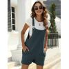 imageAiloqing Womens Cotton Linen Short Overalls Casual Summer Bib Shortalls Rompers with PocketsBluegrey