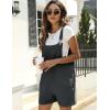 imageAiloqing Womens Cotton Linen Short Overalls Casual Summer Bib Shortalls Rompers with PocketsDarkgrey
