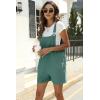 imageAiloqing Womens Cotton Linen Short Overalls Casual Summer Bib Shortalls Rompers with PocketsLightgreen