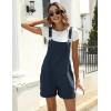 imageAiloqing Womens Cotton Linen Short Overalls Casual Summer Bib Shortalls Rompers with PocketsNavy