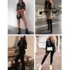 imageAiloqing Womens Faux Leather Puffer Vest Zip Up Sleeveless Winter Cropped Jacket2blackcropped