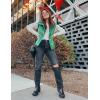 imageAiloqing Womens Faux Leather Puffer Vest Zip Up Sleeveless Winter Cropped JacketGreen
