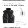 imageAiloqing Womens Faux Leather Puffer Vest Zip Up Sleeveless Winter Cropped JacketWhite