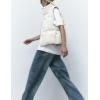 imageAiloqing Womens Faux Leather Puffer Vest Zip Up Sleeveless Winter Cropped JacketWhite
