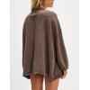 imageAiloqing Womens Loose Casual Sweatshirts VNeck Long Sleeve Pullover Top Fall Winter OutfitsBrown