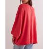 imageAiloqing Womens Loose Casual Sweatshirts VNeck Long Sleeve Pullover Top Fall Winter OutfitsRed