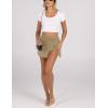 imageAiloqing Womens Mini Skirt Stretchy MidWaist Side Slit Fitted Bodycon Short Skirt with Shorts UnderneathDarkkhaki