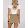 imageAiloqing Womens Mini Skirt Stretchy MidWaist Side Slit Fitted Bodycon Short Skirt with Shorts UnderneathDarkkhaki