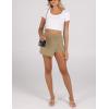imageAiloqing Womens Mini Skirt Stretchy MidWaist Side Slit Fitted Bodycon Short Skirt with Shorts UnderneathDarkkhaki
