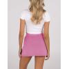 imageAiloqing Womens Mini Skirt Stretchy MidWaist Side Slit Fitted Bodycon Short Skirt with Shorts UnderneathPink