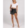 imageAiloqing Womens Mini Skirt Stretchy MidWaist Side Slit Fitted Bodycon Short Skirt with Shorts UnderneathWashed Black