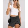 imageAiloqing Womens Mini Skirt Stretchy MidWaist Side Slit Fitted Bodycon Short Skirt with Shorts UnderneathWashed Black