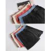 imageAiloqing Womens Mini Skirt Stretchy MidWaist Side Slit Fitted Bodycon Short Skirt with Shorts UnderneathWashed Black
