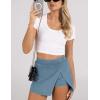 imageAiloqing Womens Mini Skirt Stretchy MidWaist Side Slit Fitted Bodycon Short Skirt with Shorts UnderneathWashed Blue