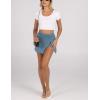 imageAiloqing Womens Mini Skirt Stretchy MidWaist Side Slit Fitted Bodycon Short Skirt with Shorts UnderneathWashed Blue
