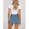 imageAiloqing Womens Mini Skirt Stretchy MidWaist Side Slit Fitted Bodycon Short Skirt with Shorts UnderneathWashed Blue