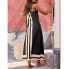 imageAiloqing 2025 Women Bohemian Floral Dress Summer Casual Color Block Maxi Beach Overall Dress CoverupsBlack